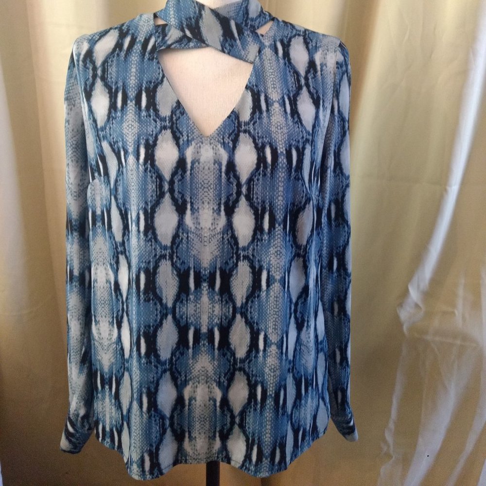 Bold elements snakeskin blouse